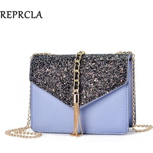 Luxury Designer Women Shoulder Bag Fashion Tassel Messenger Crossbody Bags Chain Strap Sequins Female Handbags