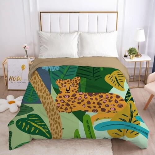 Luxury Duvet cover Quilt/Blanket/Comfortable Case Single Double Queen King Bedding 140x200 240x220 240x260 nordic Jungle