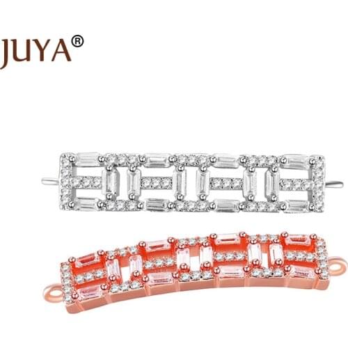 Juya Jewelry making Connector Jewelry Accessories parts Luxury Crystal Rhinestone Connectors for Woman Bracelet making