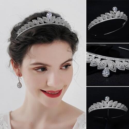 Bridal Crown Headwear Luxury Metal Rhinestones Inlaid Headband for Female Wedding Birthday Hair Accessories BH