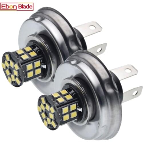 Pair P45T LED Moto R2 Motorbike Headlight Bulbs 30SMD White Hi Lo Lamp Scooter Bike Moped ATV Accessories Fog Lights 6V 12V 24V