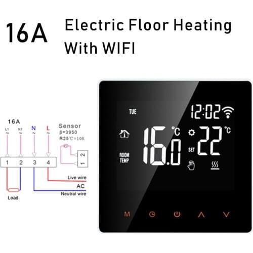 Tuya WiFi Smart Thermostat Electric Floor Heating Water/Gas Boiler Temperature Remote Controller for Google Home Alexa