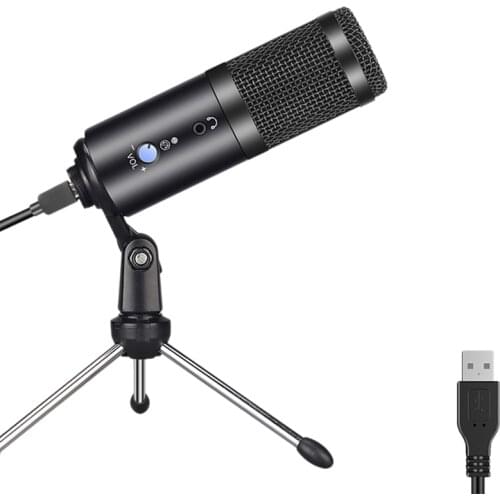 USB Microphone Plug and Play Professional Studio Noise Reduction Microphone for PC Laptop Mac Windows