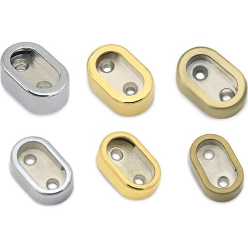 Thickened 16 combined clothing tongtuo wardrobe accessories clothing pipe flat tube fixed zinc alloy flange seat
