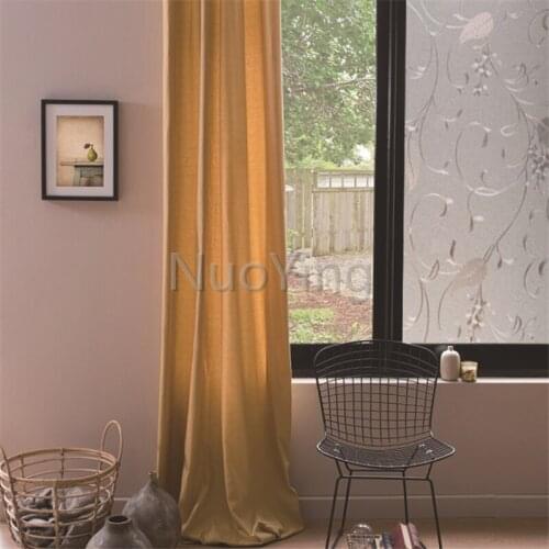 Stained Glass Vinyl 3D Matte Window Film Privacy Self-adhesive Film Frosted Heat Insulation Window Sticker Suitable for Home Doo