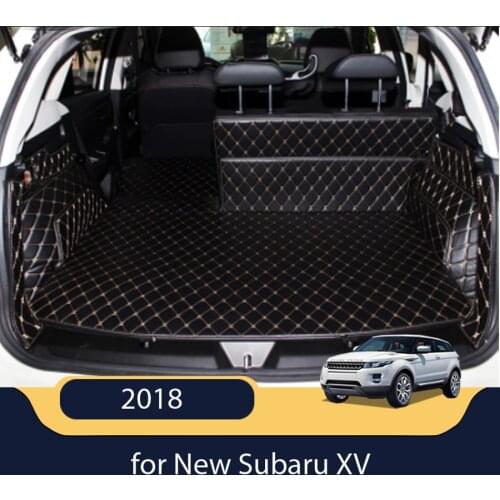 High quality! Special car trunk mats for New Subaru XV 2018 waterproof cargo liner mats boot carpets for XV 2018