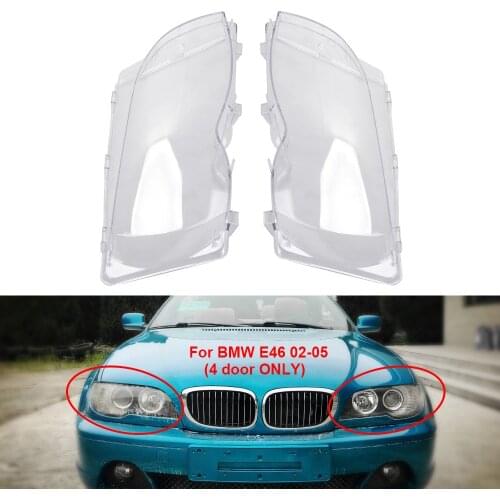 Error Free Car Headlight Replacement Headlamp Cover Guards Housing Automotive Accessories Lampshade For BMW E46 4Door 2002-2005