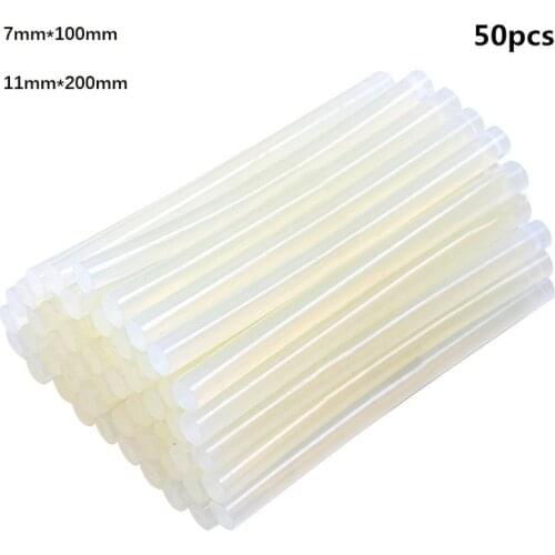 10-50pcs Transparent Hot Melt Glue Stick 7mm / 11mm Strong Viscose Household DIY, Used for Electric Glue Gun Craft Repair Tool