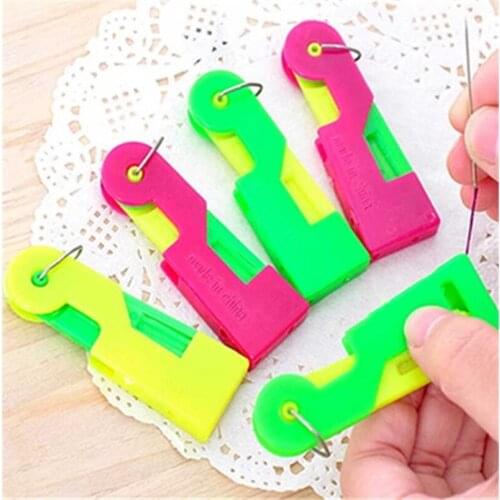 10Pcs New Sewing Needle Threader Thimble Thread Tool Threader Elderly Guide Needle Easy Device Automatic Thread Sewing Supplies