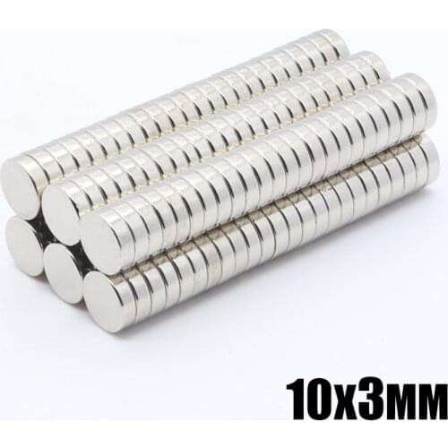 100pcs 10 x3 mm Neodymium magnet 10x3 Rare Earth small Strong Round permanent 10*3mm fridge Electromagnet NdFeB nickle magnetic