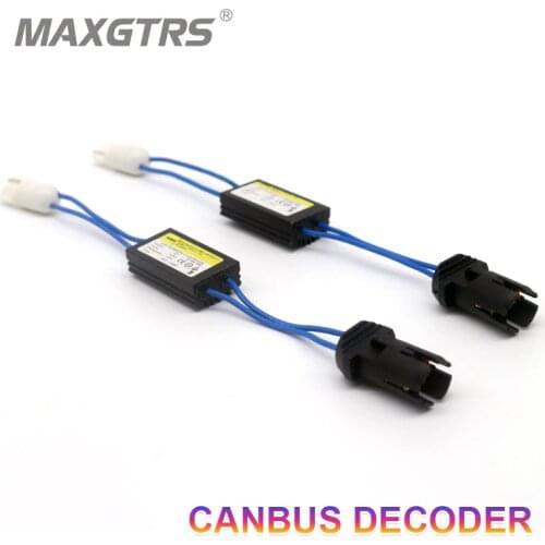 2X T10 W5W 168 194 Car LED Bulbs Error Free Adapters Kit Warning Error Canceller T10 Decoders