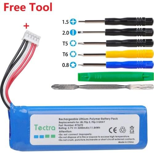 Asperx 3.7V 3200mAh battery GSP872693 for JBL Flip 3 Flip 3 GRAY GSP872693