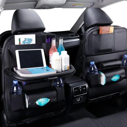 Car Seat Back More Function Automobile Back Bag Holder Goods Universal PU Leather Auto Back Seat Bag Protector Accessoires