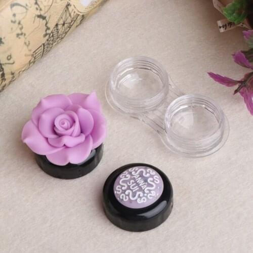 New Travel Portable Cute Lovely Flower Contact Lens Container Case Holder Box Eyes travel Kit Holder Container Contact Lens Box