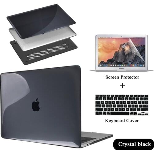 Laptop Case For Apple MacBook Pro 13/15" /Air 11 /13"/Macbook 12" (A1534) Protective Hard Shell+Keyboard Cover+Screen Protector