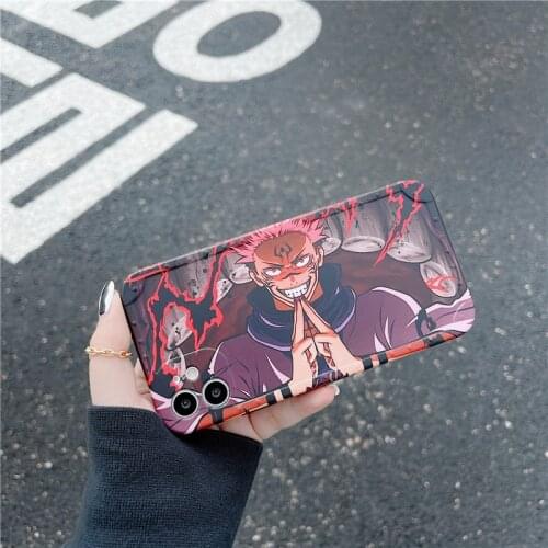 Jujutsu Kaisen Itadori Yuji Phone Case Cover for Iphone 12 Pro Max X XR XS MAX 6 7 8 Plus 11 Pro Max