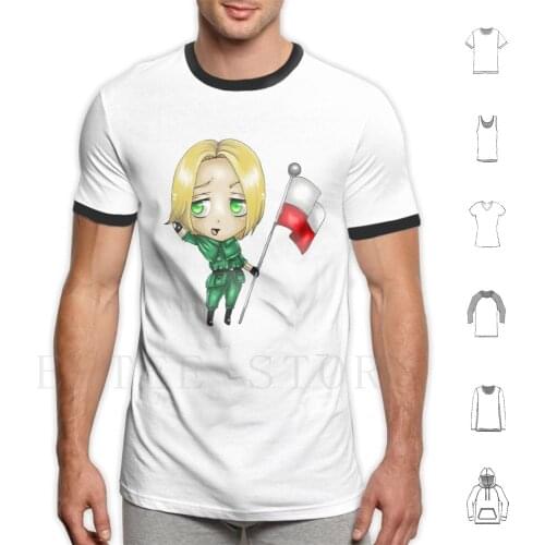 Chibi Poland T Shirt Men Cotton 6Xl Poland Hetalia Hetalia Chibi Anime Cute Feliks Lukasiewicz
