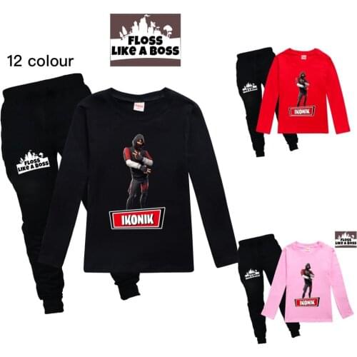 Fortnite Boys Girls Cartoon Clothing Set Children Fashion Costume Kids Sweatshirt+Pants Tracksuit