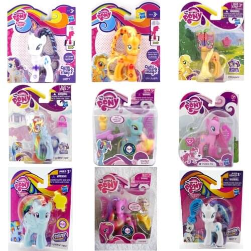 Hasbro My Little Pony Doll Action Figure Twilight Sparkle Rainbow Dash Applejack Rarity Fluttershy Model My Little Pony Toy