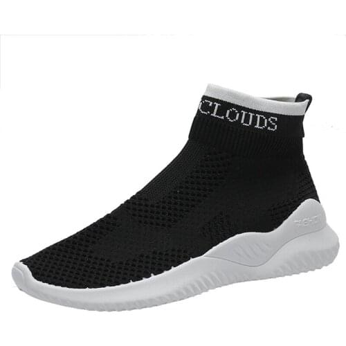 Ins High-top Elastic Mesh Sneakers Sports Super Fire Socks Shoes Female 2019 Summer New Korean Version Of Ulzzang Casual Shoes