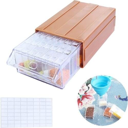 Hot Storage Containers For Diamond Painting Stackable Craft Drawer Type 35 Slots Box Storage Containers For DIY Art Beads