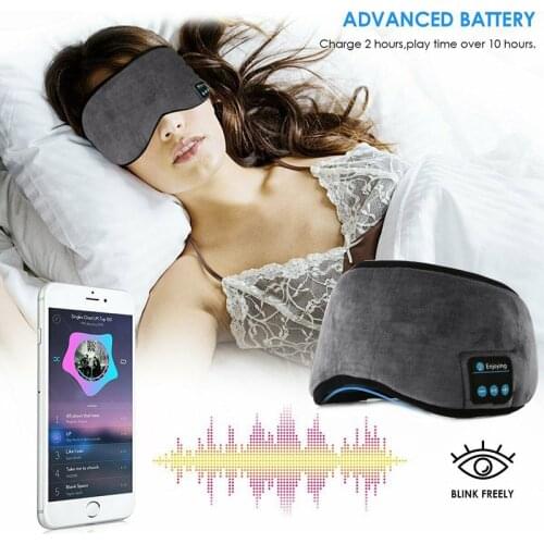 Best Hot Sale Wireless Bluetooth Stereo Eye Mask Earphone Headphones Sleep Music Headset TK-ing