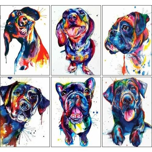 MomoArt 5D DIY Diamond Embroidery Dog Hobbies And Crafts Diamond Painting Animal Diamond Mosaic Full Layout Home Decorations