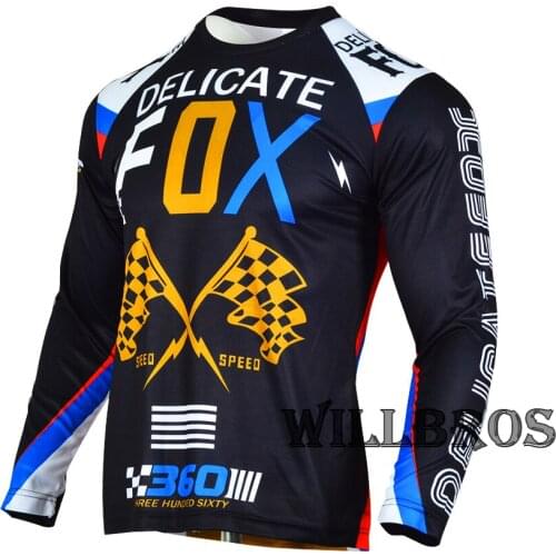 Hot Selling Motorcycle Motocross Summer T-shirt Delicate Fox 360 Rohr Jersey Mountain Bicycle Offroad Racing Long Sleeve Mens