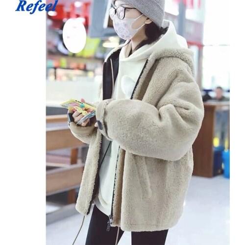 Coat Women Faux Fur Coats Long Sleeve Fluffy Fur Zipper Hooded Jacket Winter Warm Female Jacket