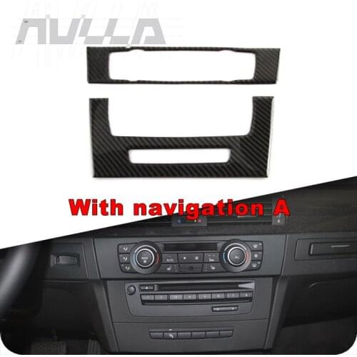 Carbon Fiber Air conditioning CD control panel Decorative 3D Sticker Trim For BMW 3 Series E90 E92 E93