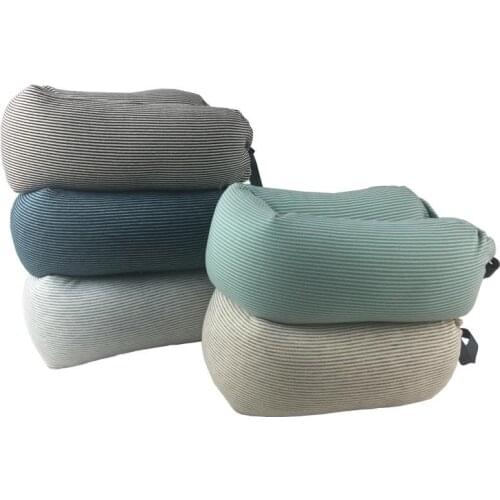 Grade A quality U shape pillow, stripes fillings bean bag pillows WITH 3 point bucket belts
