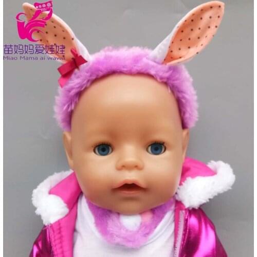 40cm Baby Doll Accessories Headband Underpants Baby Doll Socks Bib