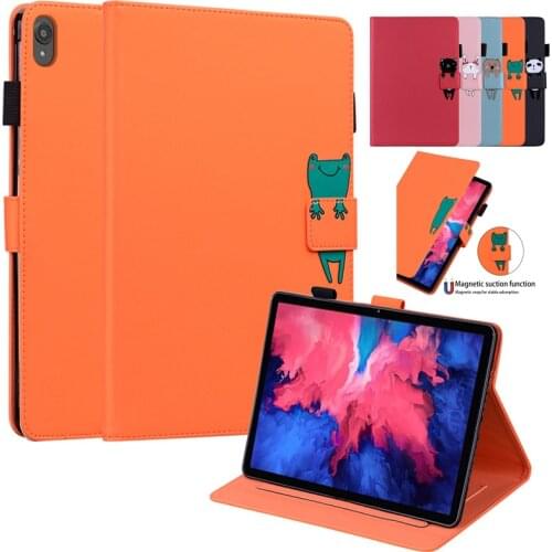 For Lenovo Tab P11 TB-J606F 11" PU Leather Case Kawaii Shockproof Flip Stand Protective Funda For Lenovo Tab P11 Pro Cover 11.5