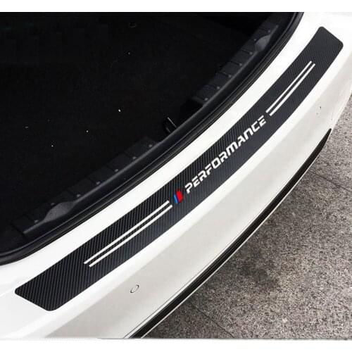Carbon Fiber Pattern Car Rear Bumper Protector Sticker Performance Vinyl Decal For BMW E90 F30 E60 F10 G30 F30 F52 E65 F01 X1