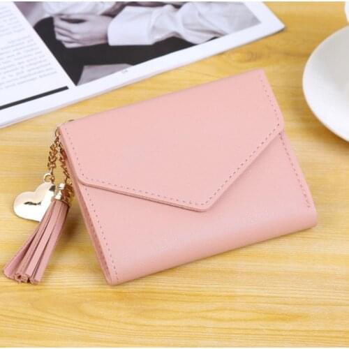 Women Short Wallets Purses Tassel Clutch Wallets For Girl Ladies Money Coin Pocket Card Holder Female Wallets Bag
