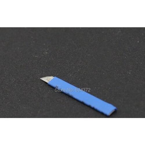 11PIN* 50pcs Permanent Makeup Eyebrow Tatoo Blade Microblading Needles blade For 3D Embroidery Manual Tattoo Pen 11 needle blade