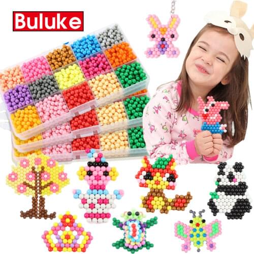 11000pcs 36 colors Refill Beads puzzle Crystal DIY water spray beads set ball games 3D handmade magic toys for children