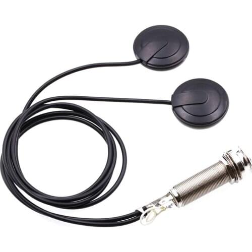 21-INCHES Wire Length 1/4 Inch Output Jack 2 In 1 Piezo Pickup Disc Transducer for Guitar Violin Ukulele Mandolin Banjo Cello