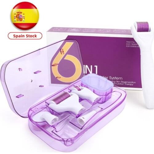 4/5/6/8 In 1 Microneedle Derma Roller Kit Titanium Dermaroller Micro Needle Facial Roller for Skin Care and Body Treatment