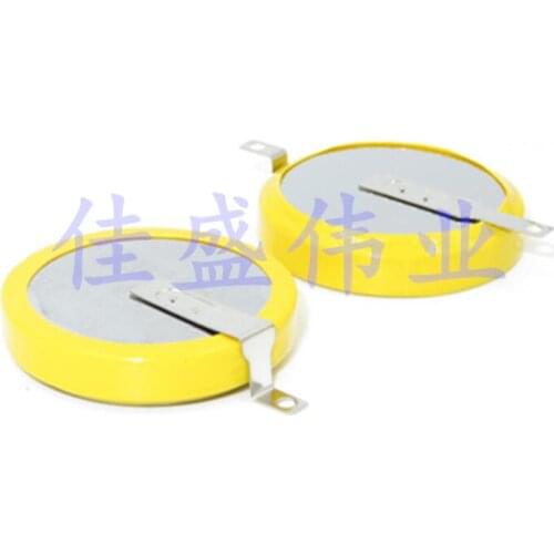 5PCS CR2450 3V 180 degree welding foot with hole welding piece with welding foot button battery