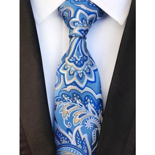 8CM Luxury Men Formal Neckties Classic Floral Paisley Ties Neck Wear