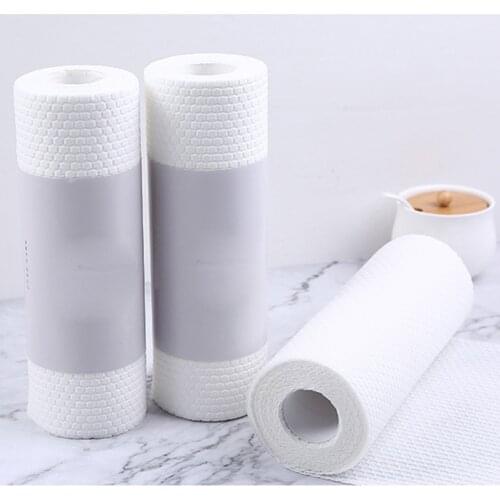 9pc 50 Sheets/roll Disposable Non Woven Fabric Wiping Pad Washing Cleaning Cloth Towel For Kitchen Flooring Windows House Clean
