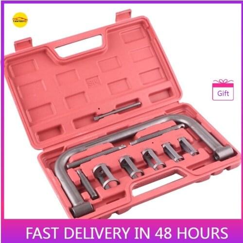 9PCS Solid Valve Spring Compressor Auto Compression Clamp Tool Service Kit