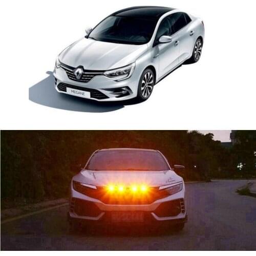 Car Accessories Grille Light Lamp For Renault duster megane 2 logan captur clio laguna 2 ESPACE GRAND SCENIC KADJAR KANGOO