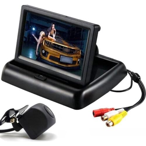 Car Monitor 4.3 Inch IPS Screen Car Inside Parking Monitor With 170 Degrees 1280*720P Vehicle Rear View Reverse Backup Camera