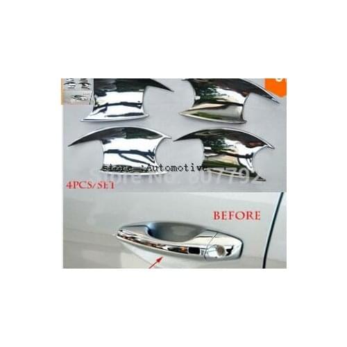 Chome Side Door Handle Bowl Cover Trim Trims 4pcs/set for Hyundai New Santa Fe IX45 2013 2014 2015 2016