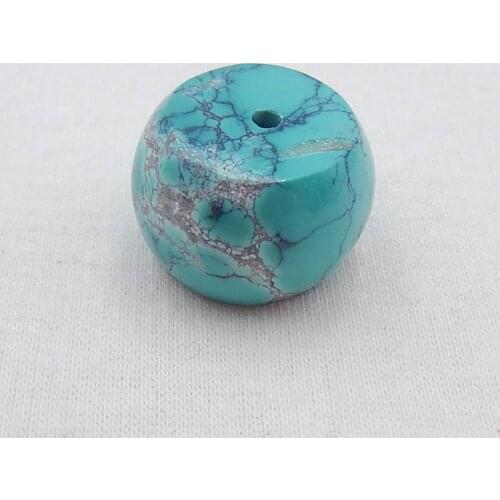 New Arrival Natural Turquoise Vertical drilling Pendant Bead 14x21mm,11g