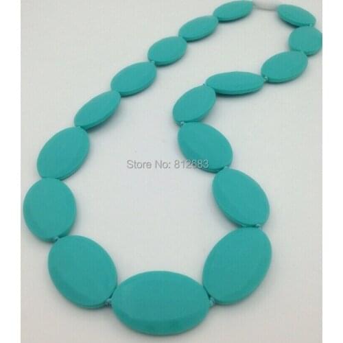 Fashion Ladies Mommy Handmade silicone Weave Baby teethers Teething Necklace Mommy Necklace