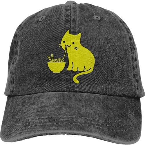 Cat Eating Ramen Baseball Cap cowboy hat Peaked cap Cowboy Bebop Hats Men and women hats