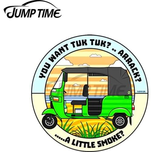 JumpTime 13 x 13cm For You Want Tuk Tuk Travel Car Stickers and Decals Fashion Occlusion Scratch Waterproof 3D JDM Accessories